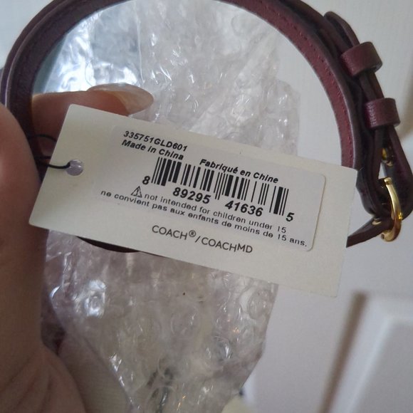 COACH C-Buckle Double Wrap Leather Bracelet - Picture 2 of 3